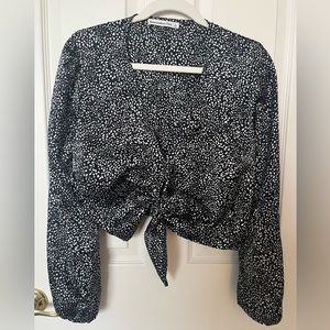 A&F Tie Front Blouse